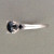 Art Deco Platinum Ring Enhanced Black Diamond 1.17ct Round