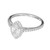 Sylvie EGL Certified .67 Carat Diamond Halo White Gold Engagement Ring
