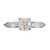 Art Deco Platinum Engagement Ring with 0.51ct Light Brown Diamond
