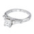 GIA .99 Carat Princess Cut Diamond Platinum Three-Stone Engagement Ring