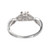 Engagement Ring .59ct Swirl Wrapped Infinity 14k White Gold Diamond Ring