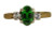 Estate Fine Vivid Green Tsavorite Garnet 1.07ct Full Cut Diamond .25ct Ring