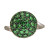 Vintage Round 3.23ct Tsavorite Green Garnet 18k White Gold Cluster Dome Ring