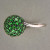 Vintage Round 3.23ct Tsavorite Green Garnet 18k White Gold Cluster Dome Ring