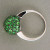 Vintage Round 3.23ct Tsavorite Green Garnet 18k White Gold Cluster Dome Ring