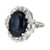 10.33 Carat Oval Cabochon Sapphire Diamond Gold Art Deco Cocktail Ring