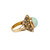 3.50 Carat Blue Green Opal 14k Yellow Gold Cocktail Ring
