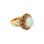 3.50 Carat Blue Green Opal 14k Yellow Gold Cocktail Ring