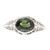 Vintage No Heat 1.51ct Filigree Art Deco Green Sapphire 14k White Gold Ring