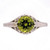 Filigree Art Deco 14k White Gold 1.05ct Peridot Vintage Ring