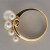 Vintage Mikimoto Gem 5 Cultured Pearl 14K Yellow Gold Wave Design Ring Size 6