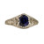 Vintage 1925 Pierced Engraved Color Change Oval Sapphire 1.62ct Platinum Ring