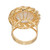Mobe Pearl and Diamond Swirl Ring in 18k Yellow Gold, 1960s