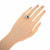 1.00 Carat Round Blue Sapphire Pave Diamond Platinum Band Ring