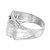 1.00 Carat Round Blue Sapphire Pave Diamond Platinum Band Ring