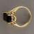 Vintage Elongated 4.00ct Deep Emerald Cut Tourmaline 14k Gold .08CT Diamond Ring