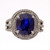  3.99 Carat Royal Blue Sapphire Diamond Platinum Ring 