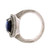  3.99 Carat Royal Blue Sapphire Diamond Platinum Ring 