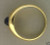 Estate 14k Yellow Gold Gypsy Style Deep Bright Blue Sapphire & Diamond Ring     