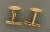 Estate Designer Larter & Sons 1940’S Diamond Round Concave 14k Gold Cufflinks