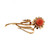  Art Deco Rose Gold Natural Coral Brooch
