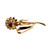  Art Deco Rose Gold Natural Coral Brooch