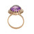 5.50 Carat Amethyst Rose Gold Art Deco Ring