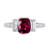 Antique Art Deco 1.66ct Natural Cushion Cut Untreated Ruby Platinum Diamond Ring 