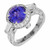 Krementz GIA 3.57 Carat Natural Sapphire Halo Diamond Platinum Engagement Ring