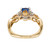 Krementz 2.46 Carat Sapphire Diamond Platinum Gold Engagement Ring