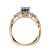 Krementz 2.46 Carat Sapphire Diamond Platinum Gold Engagement Ring