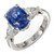 Vintage Natural Blue Violet Color Change 4.73ct Sapphire Diamond Ring