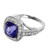 Peter Suchy 3.91 Carat Cushion Sapphire Diamond Halo Platinum Engagement Ring