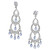 Lavender Sapphire Diamond Briolette Chandelier Earrings