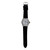 Krieger Sport Watch Steel Mother Of Pearl Dial Diamond Bezel Alligator Strap 