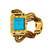Audemars Piguet 1960 Wrist Watch Custom Color Light Blue Dial Custom Gold Band