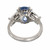 3.90 Carat Sapphire Diamond Platinum Three-Stone Engagement Ring