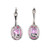 Mark Patterson 3.50 Carat Pink Sapphire Diamond Gold Halo Dangle Earrings