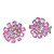 GIA Certified 11.33 Carat Pink Sapphire Diamond White Gold Cluster Earrings