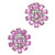 GIA Certified 11.33 Carat Pink Sapphire Diamond White Gold Cluster Earrings