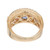 2.70 Carat Multi Color Pear Sapphire Diamond Gold Band Ring
