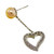 Estate MIMI Cultured Pearl Double Sided Diamond Heart Dangle Earrings 