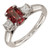 Rare Antique Cushion 1.37ct Orange Red Spinel Platinum MK Princess Diamond Ring