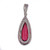 Pink Tourmaline 1.70ct 14k White Gold Diamond Halo Pendant