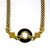 Vintage 1960 Black Onyx Green Chrysoprase Chain Necklace