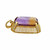 Vintage 1950 18k Yellow Gold 25.00ct Ametrine Diamond Pendant