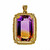Vintage 1950 18k Yellow Gold 25.00ct Ametrine Diamond Pendant