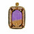 Vintage 1950 18k Yellow Gold 25.00ct Ametrine Diamond Pendant