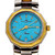 Ladies Baume & Mercier Riviera 18k Steel Watch Custom Colored Blue Dial 