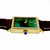 Concord Square 14k Gold Strap Watch Refinished Custom Colored Bright Green Dial 